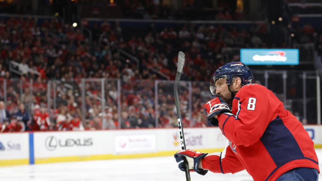 Alex Ovechkin, en un partido de los Washington Capitals de la NHL