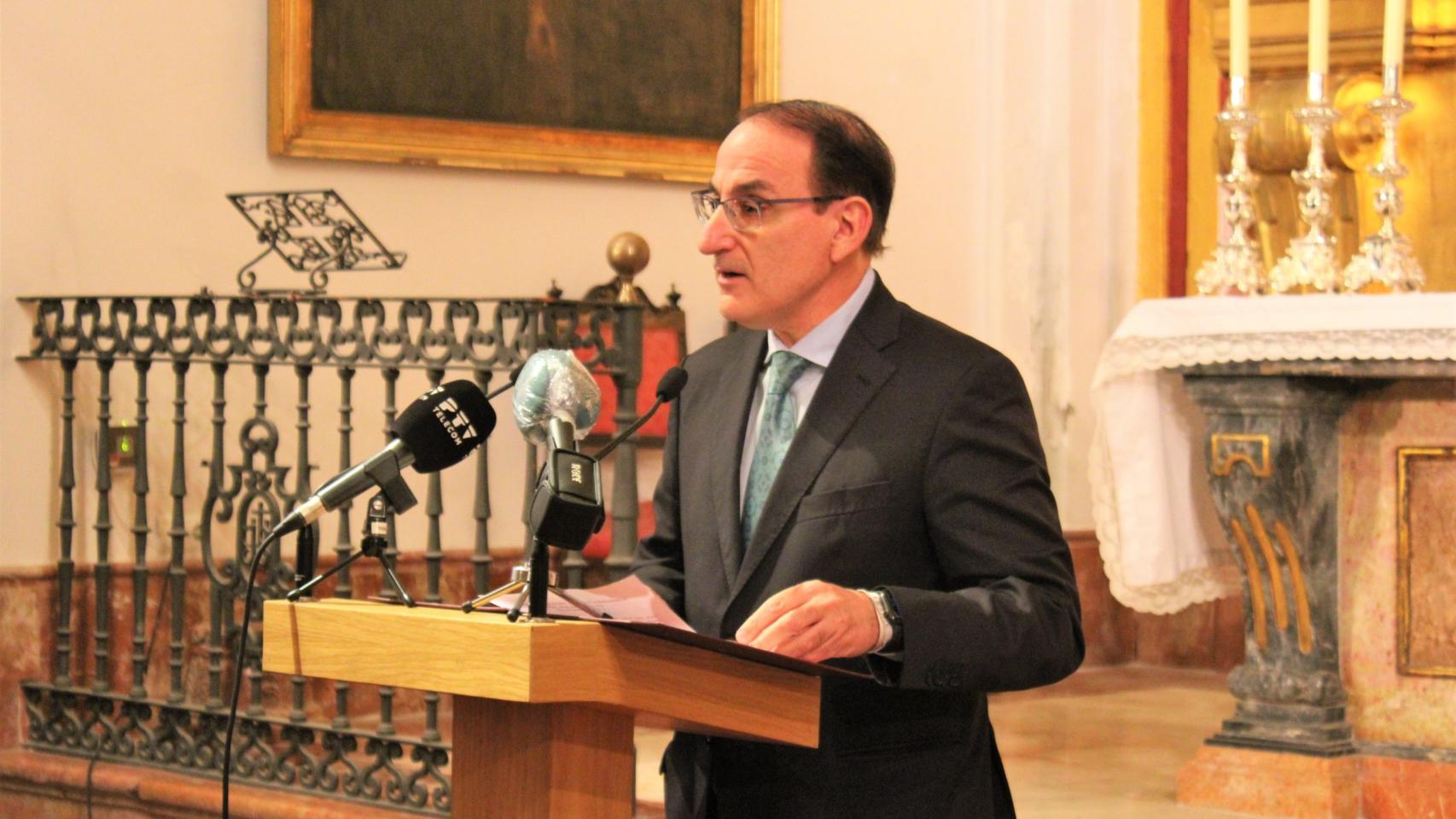 El pregonero Javier González de Lara.