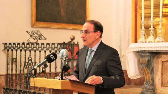 El pregonero Javier González de Lara.