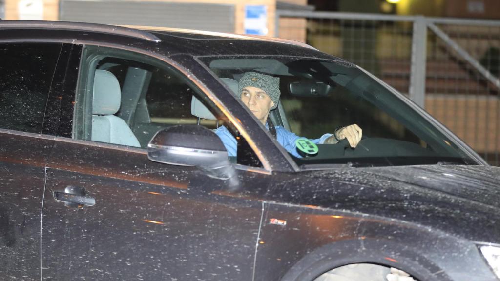 El que fuera presentador del mítico 'Pasapalabra' saliendo de la casa de Patricia Pardo hace unos días.