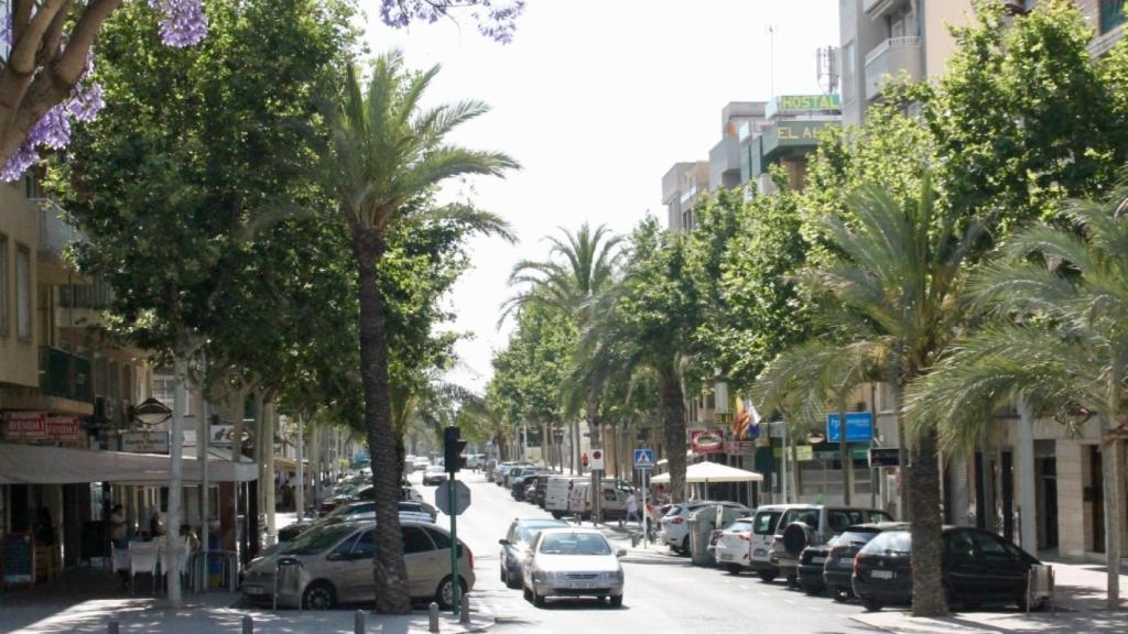Una de las principales calles de El Altet.