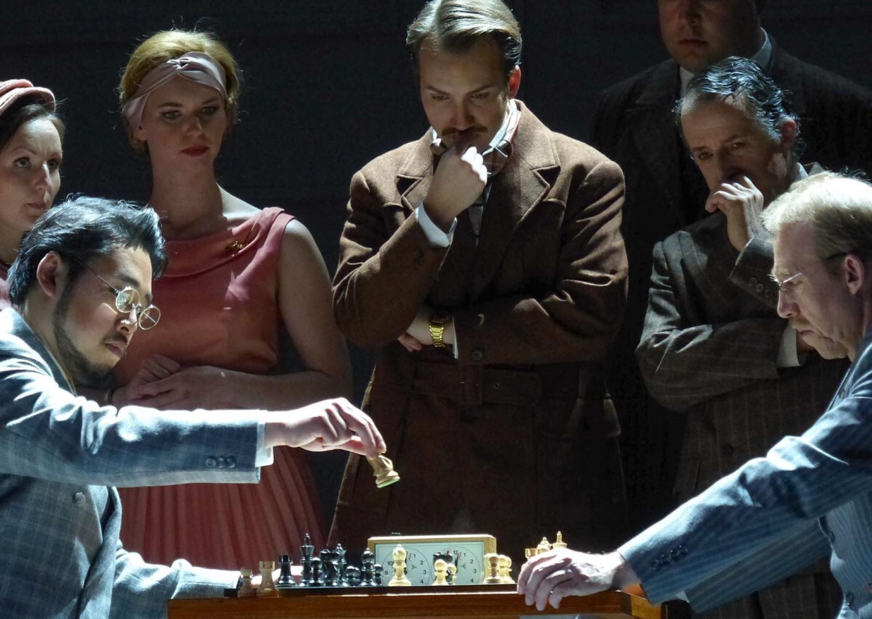 Estreno de la ópera 'Novela de ajedrez', de Cristóbal Halffter. Teatro de Kiel (Schleswig-Holstein). Foto: Olaf Struck