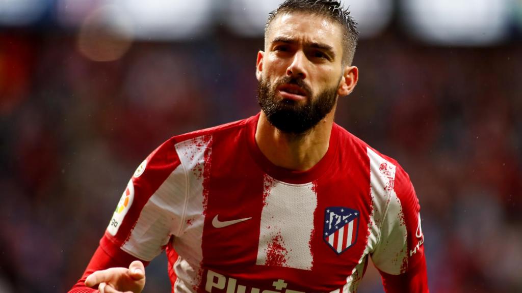 Yannick Carrasco, en un partido del Atlético de Madrid de la temporada 2021/2022