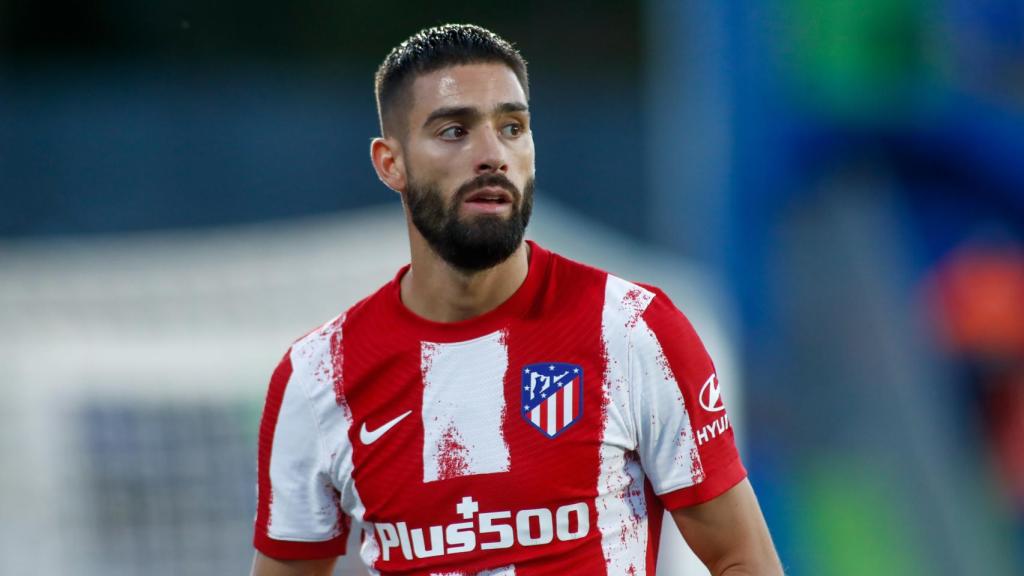 Yannick Carrasco, en un partido del Atlético de Madrid de la temporada 2021/2022