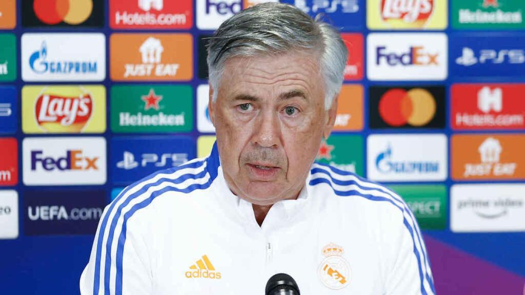 Carlo Ancelotti, en rueda de prensa.