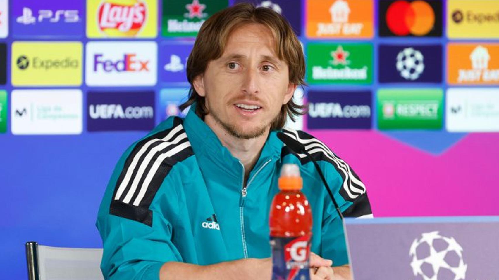 Luka Modric, en rueda de prensa.