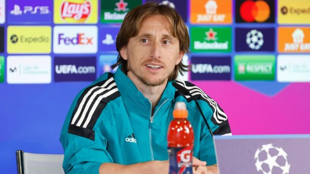 Luka Modric, en rueda de prensa.