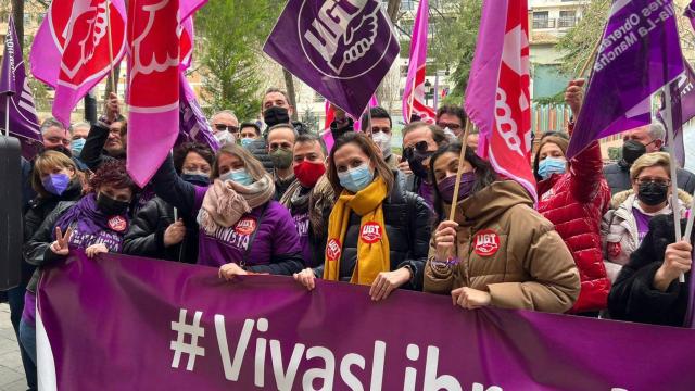 Concentración convocada por CCOO en Guadalajara