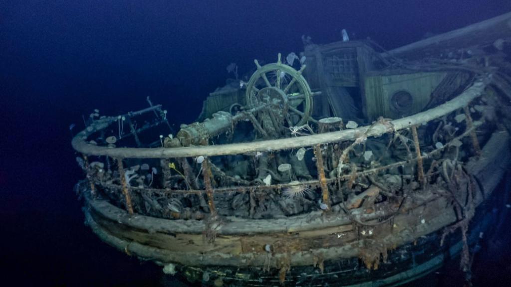 Imagen de la zona del timón del 'Endurance'.