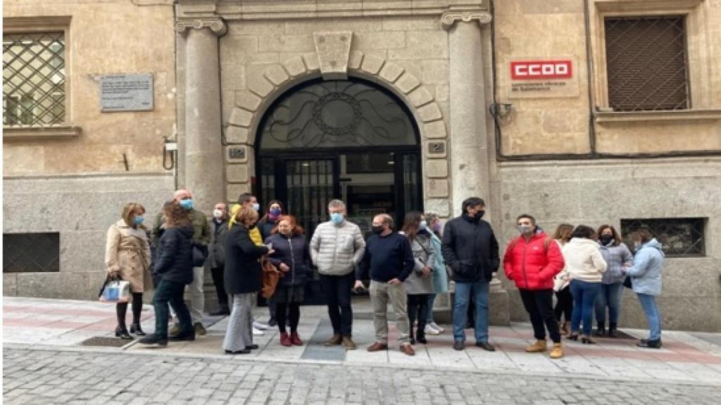 Concentración en la sede de CCOO