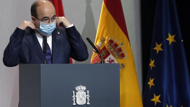 El ministro de Cultura, Miquel Iceta, durante la entrega de las Medallas de Oro al Mérito en las Bellas Artes 2020 el pasado miércoles. Foto: EFE/ Villar López