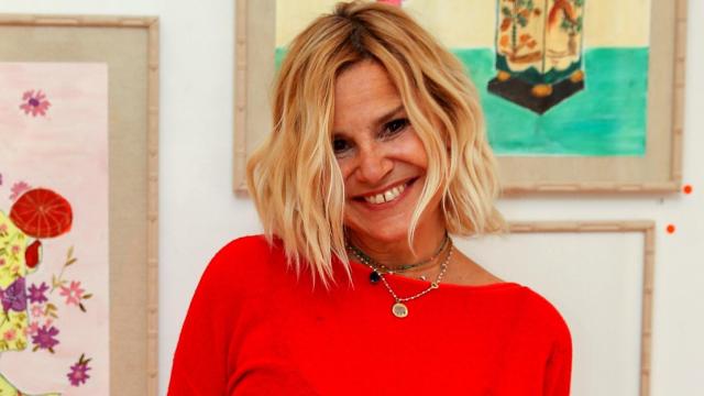 Eugenia Martínez de Irujo en la presentación de sus pinturas en octubre de 2020.