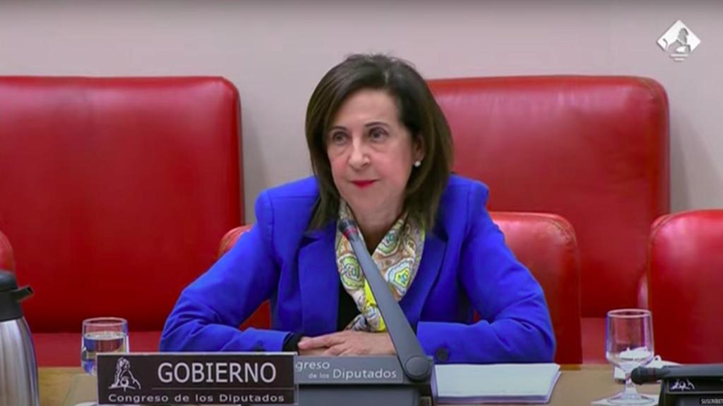 La ministra, en su comparecencia en la comisión de Defensa del Congreso.