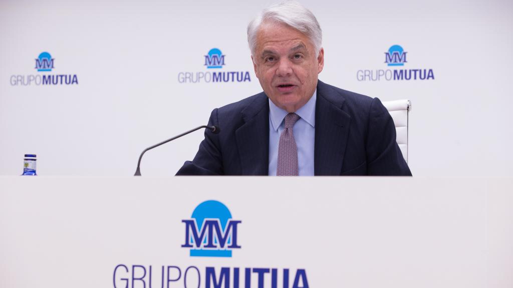 Ignacio Garralda, presidente de Grupo Mutua, durante la presentación de resultados de la aseguradora.