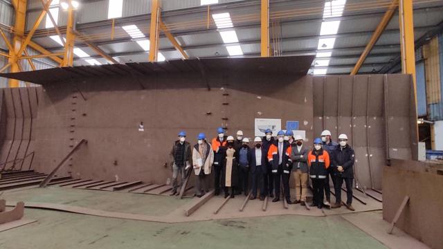 Visita de Vázquez Almuiña al astillero vigués Cardama.
