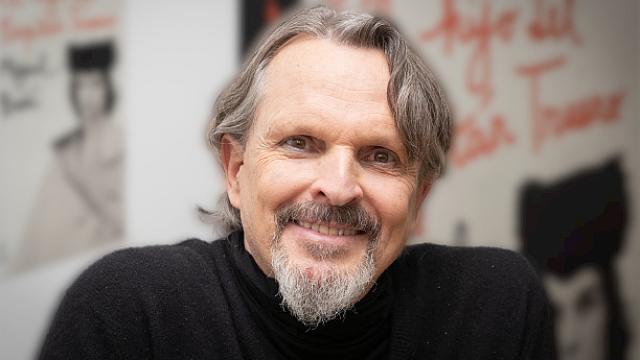 Miguel Bosé en la presentación de su hijo, 'El hijo del capitán trueno', en Madrid.