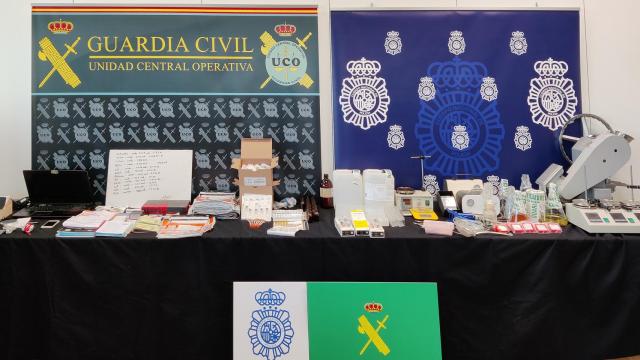 Material incautado en la operación.