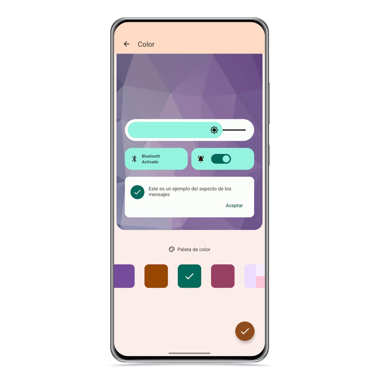 Color de la interfaz en Android 12