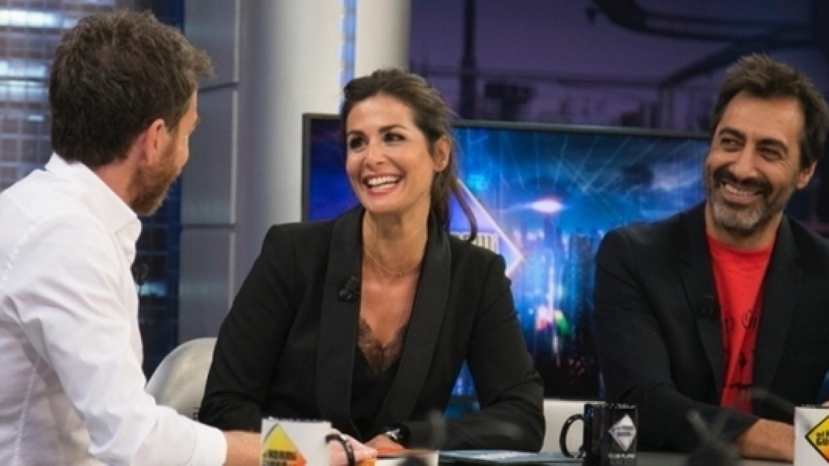 Nuria Roca y Juan del Val en El hormiguero con Pablo Motos.