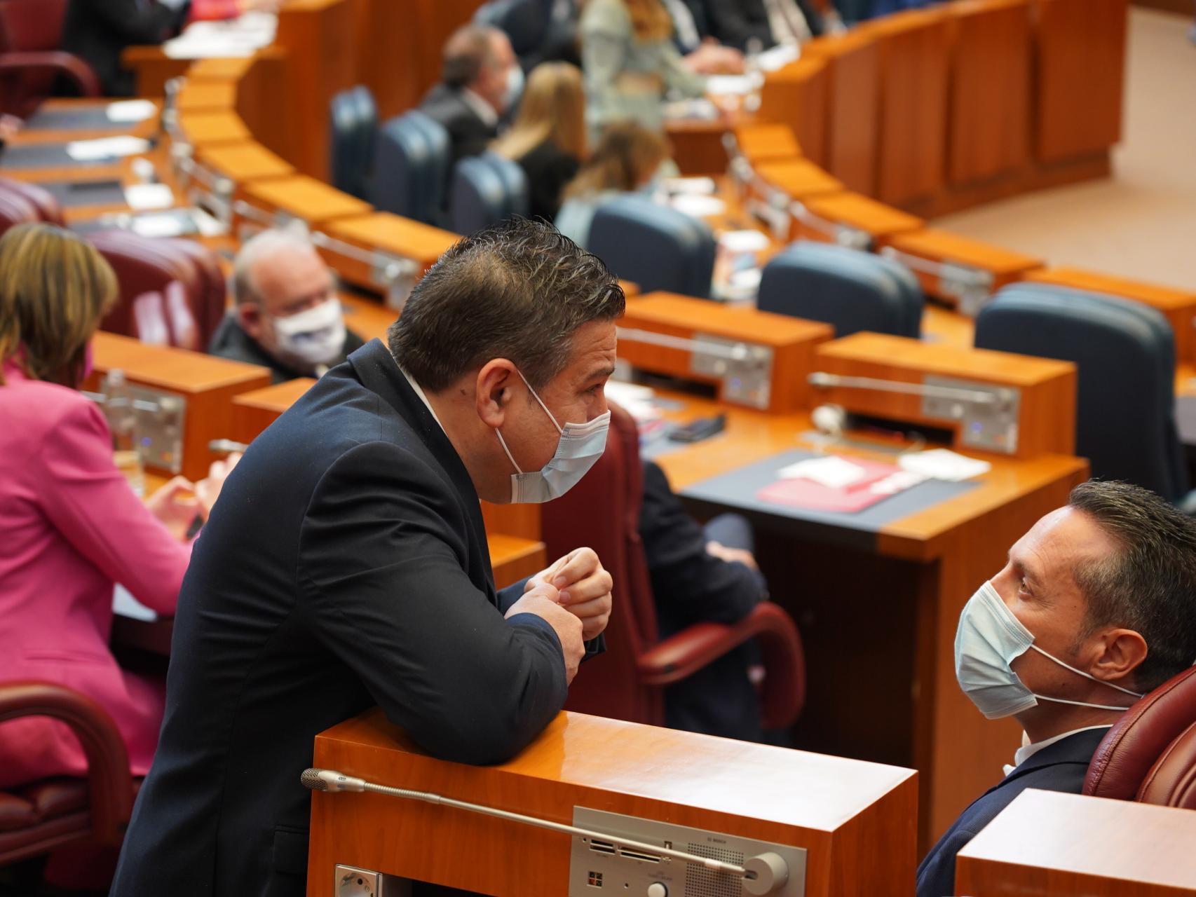 Luis Mariano Santos en el pleno de la sesión constitutiva de las Cortes, el pasado jueves.