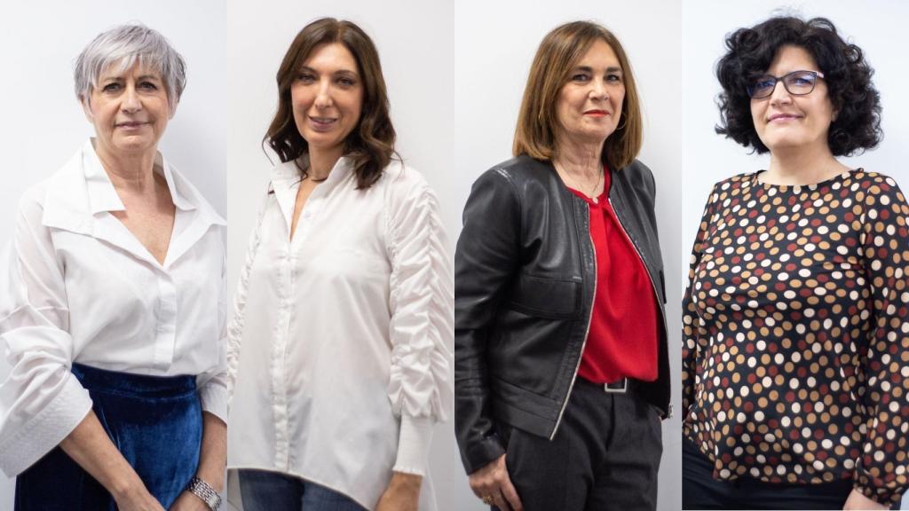 Pepa Bueno, Merche Zubiaga, Charo Izquierdo e Isabel Fuentes.
