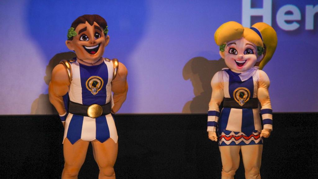 Estas son las mascotas que acompañarán las actividades del centenario, Hercu y Lana.