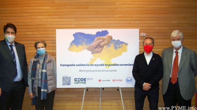 CEOE Cepyme, Cáritas, Cruz Roja y el Banco de Alimentos, en la presentación de la campaña