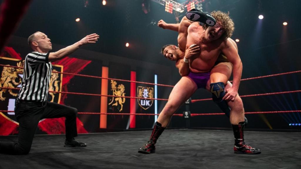 A-Kid en una pelea reciente en NXT UK