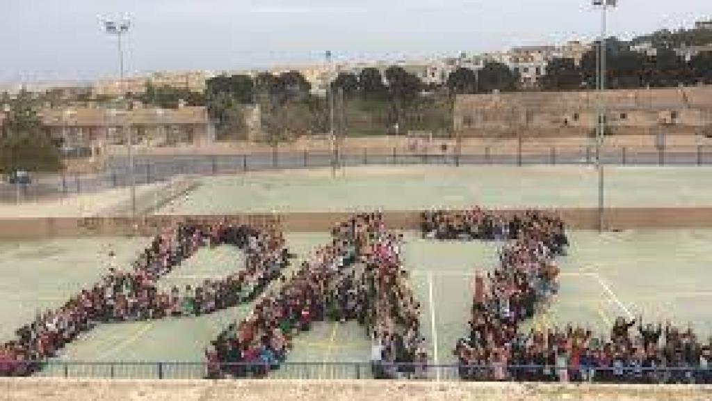 El patio del CEIP Romualdo Ballester.