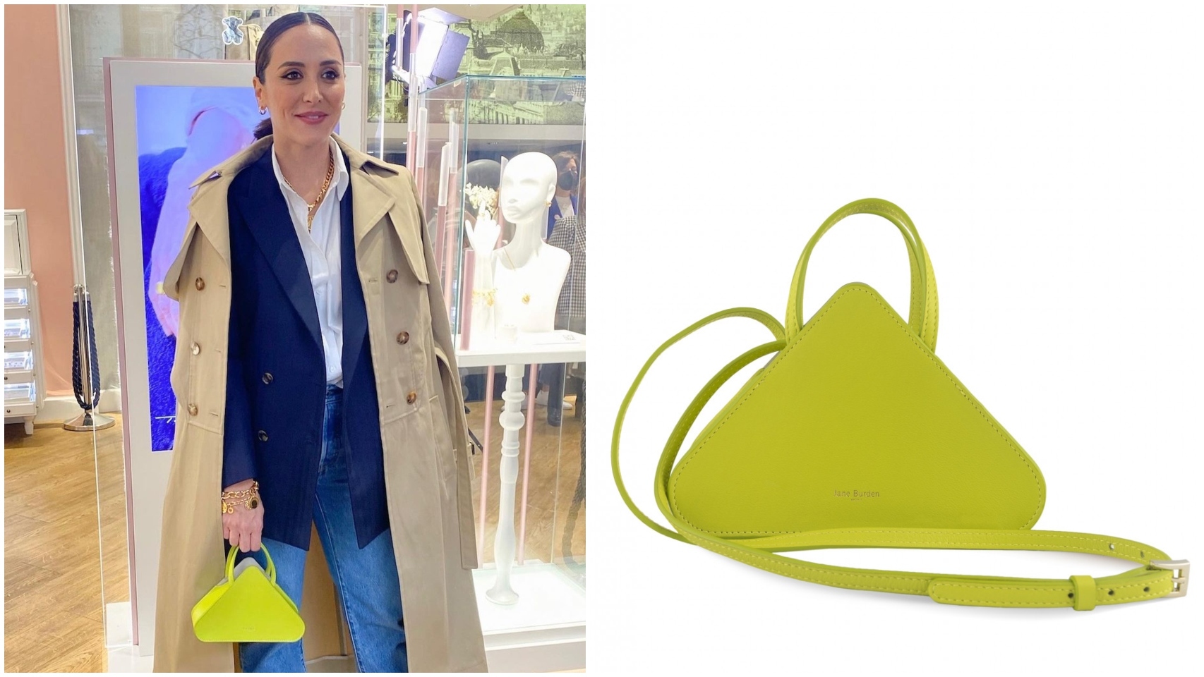 Tamara Falcó ya tiene su bolso con forma de triángulo.