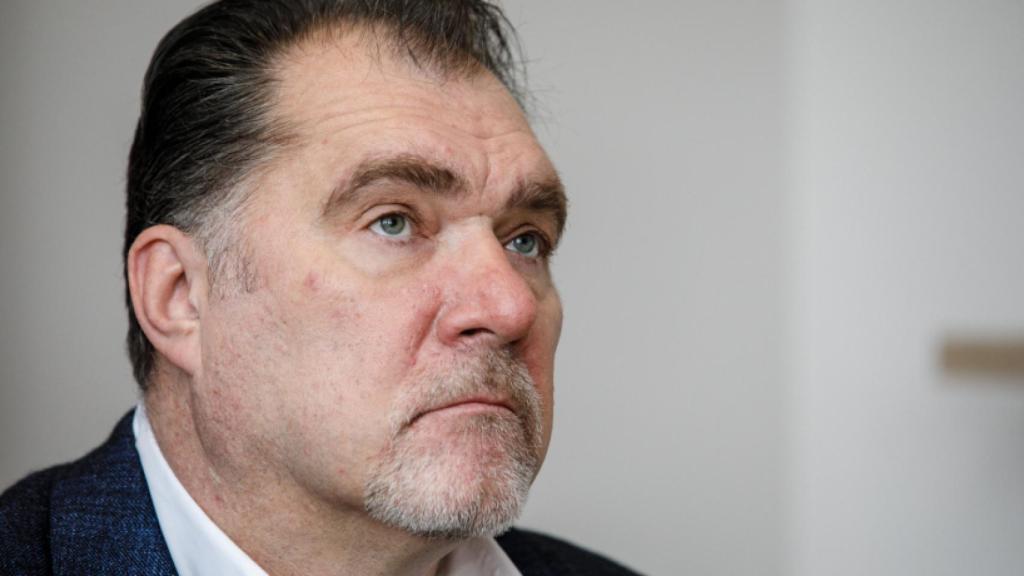 Arvydas Sabonis durante una entrevista