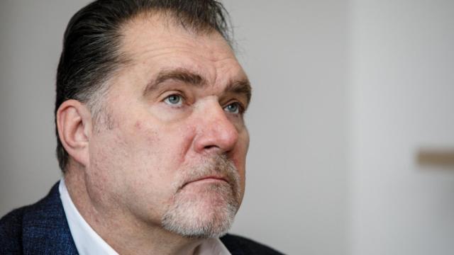 Arvydas Sabonis durante una entrevista