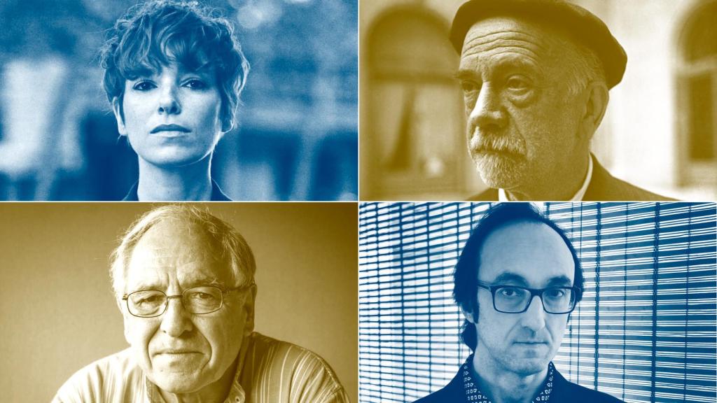 Virginia Feito, Pío Baroja, José Álvarez Junco y Agustín Fernández Mallo. Fotos: Pilar Hormaechea/Galaxia Gutenberg/Iván Giménez