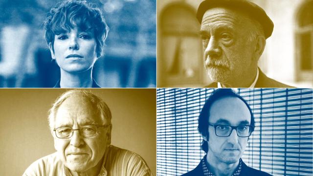 Virginia Feito, Pío Baroja, José Álvarez Junco y Agustín Fernández Mallo. Fotos: Pilar Hormaechea/Galaxia Gutenberg/Iván Giménez