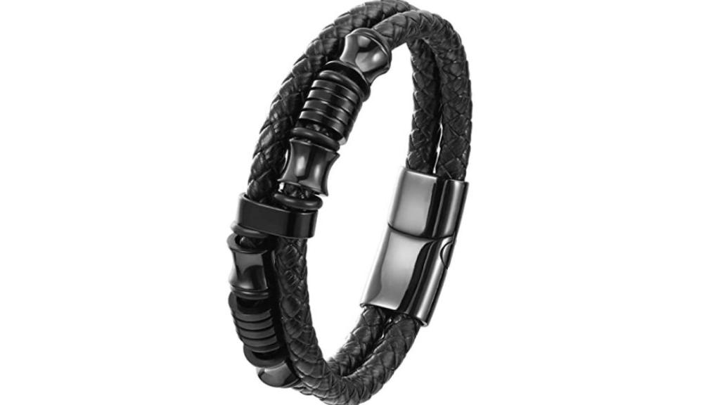Emibele Pulsera Cuero para Hombre