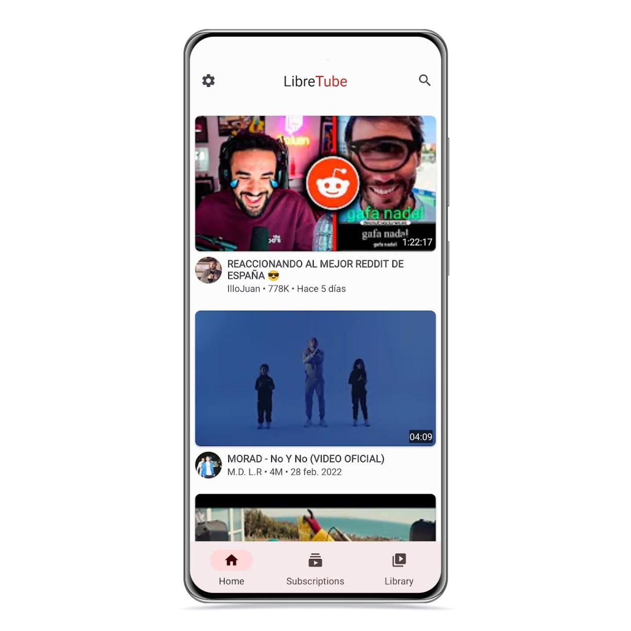 LibreTube inicio