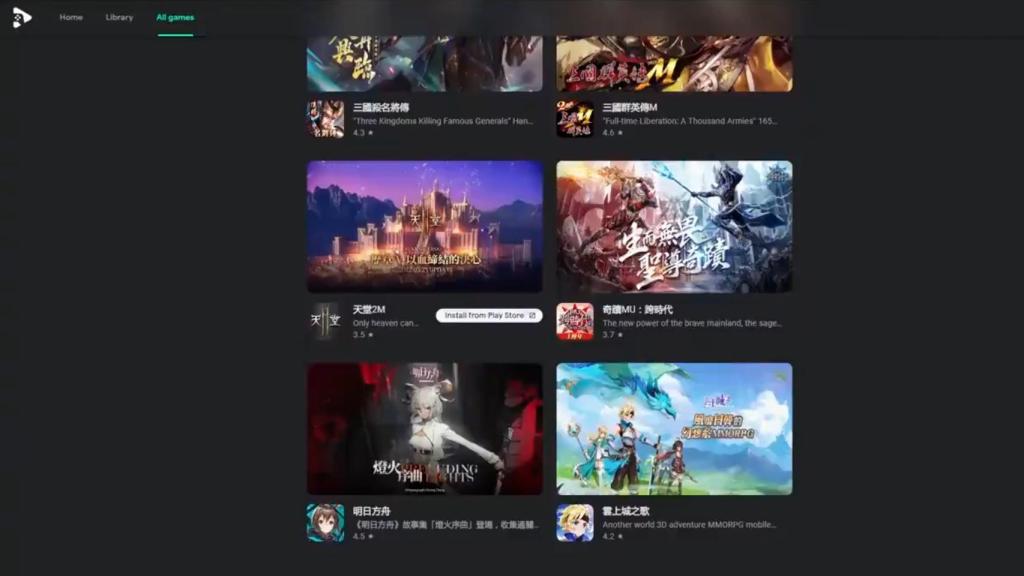 Google Play Juegos para Windows