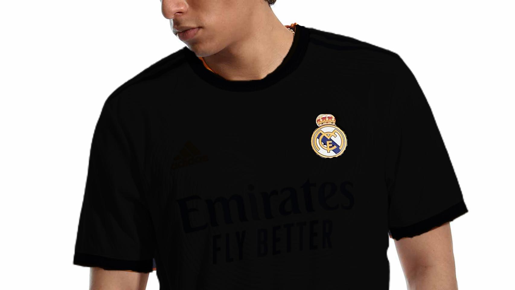 Un fotomontaje con la camiseta del Real Marid.