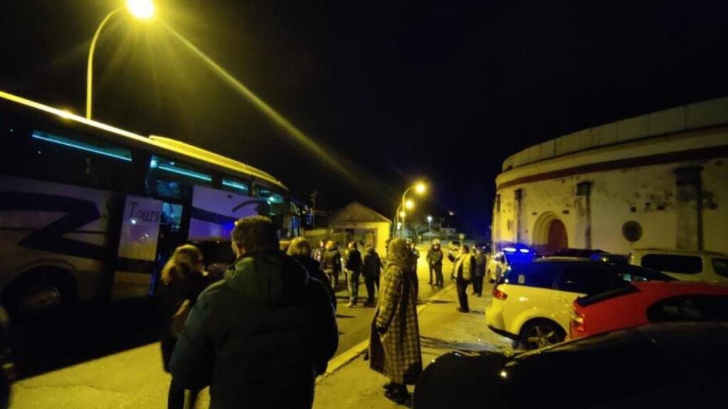 Imagen de la llegada de los primeros refugiados a El Espinar