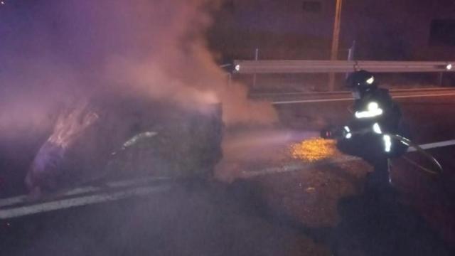 Barricada en Castrogonzalo (Zamora) por la huelga de transporte