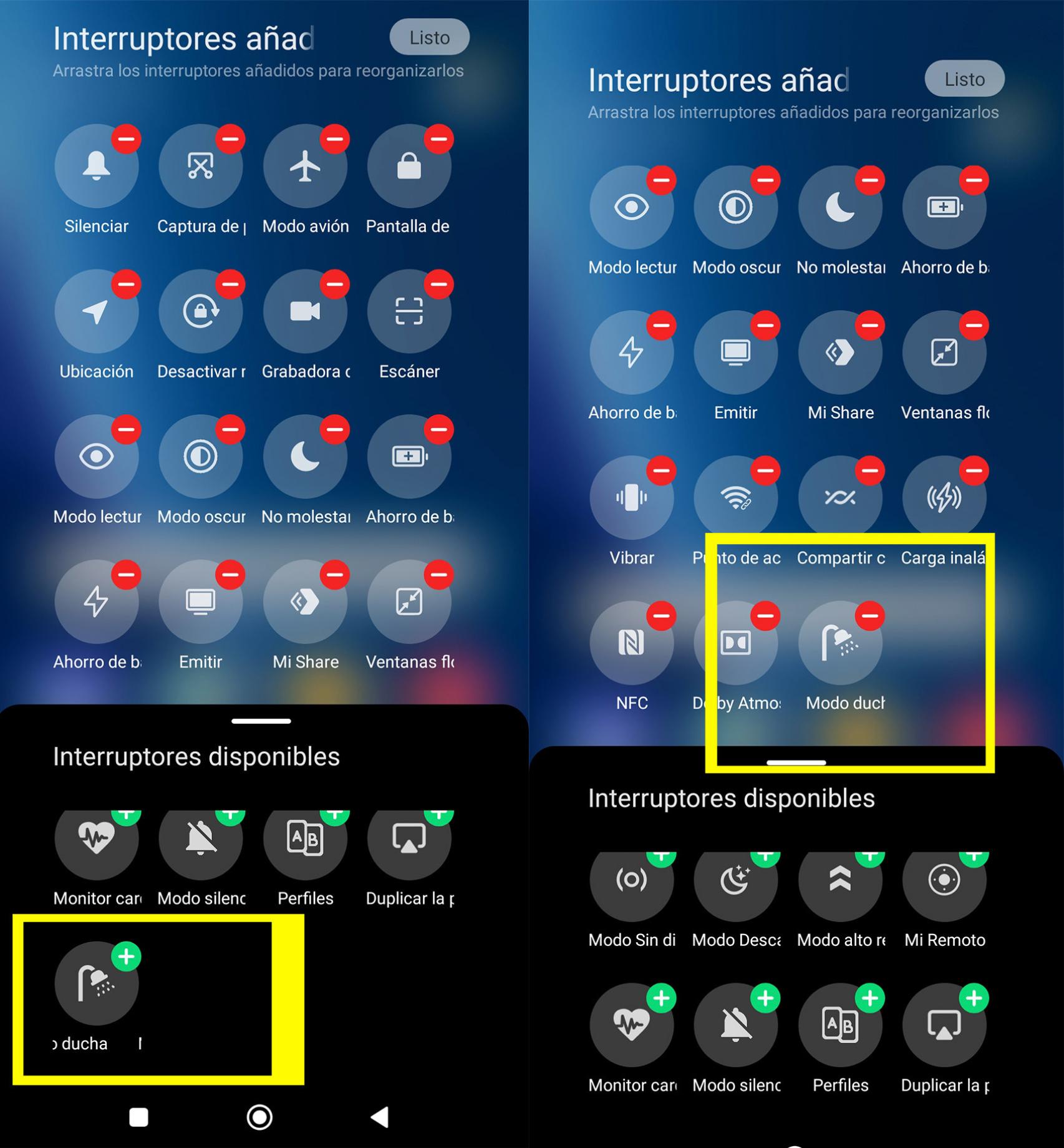 Modo ducha de Xiaomi