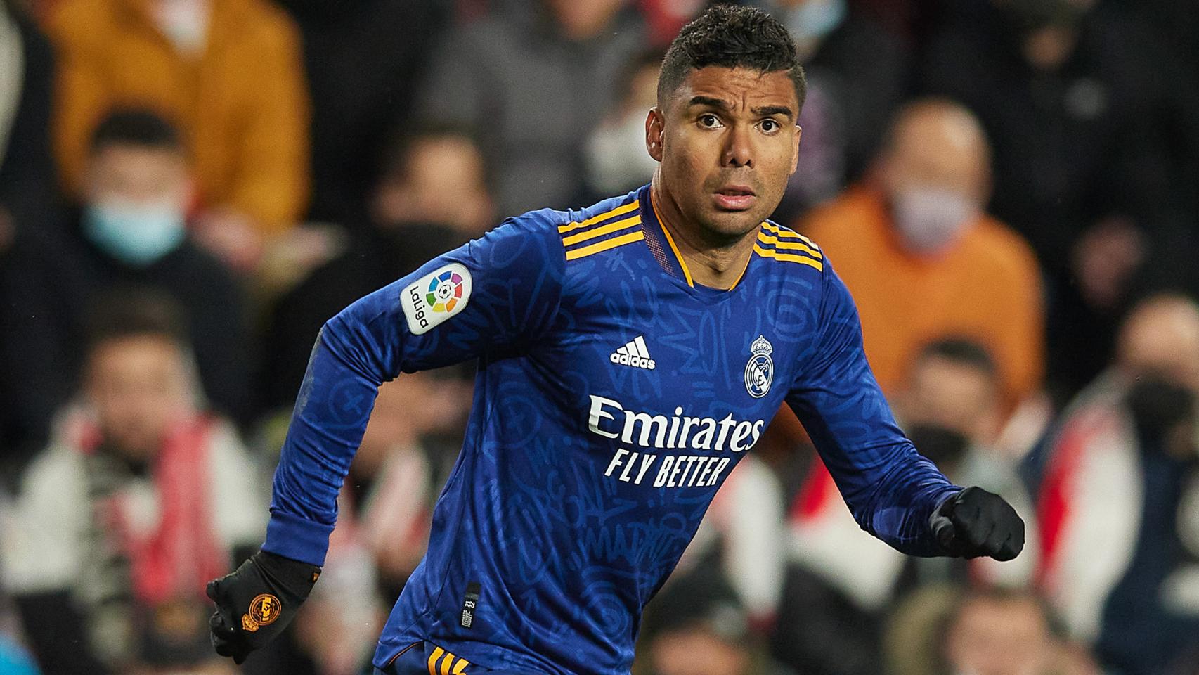Casemiro, en un partido del Real Madrid de la temporada 2021/2022