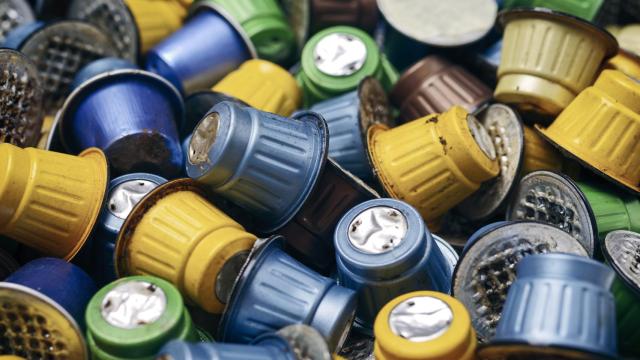 Cápsulas de café usadas