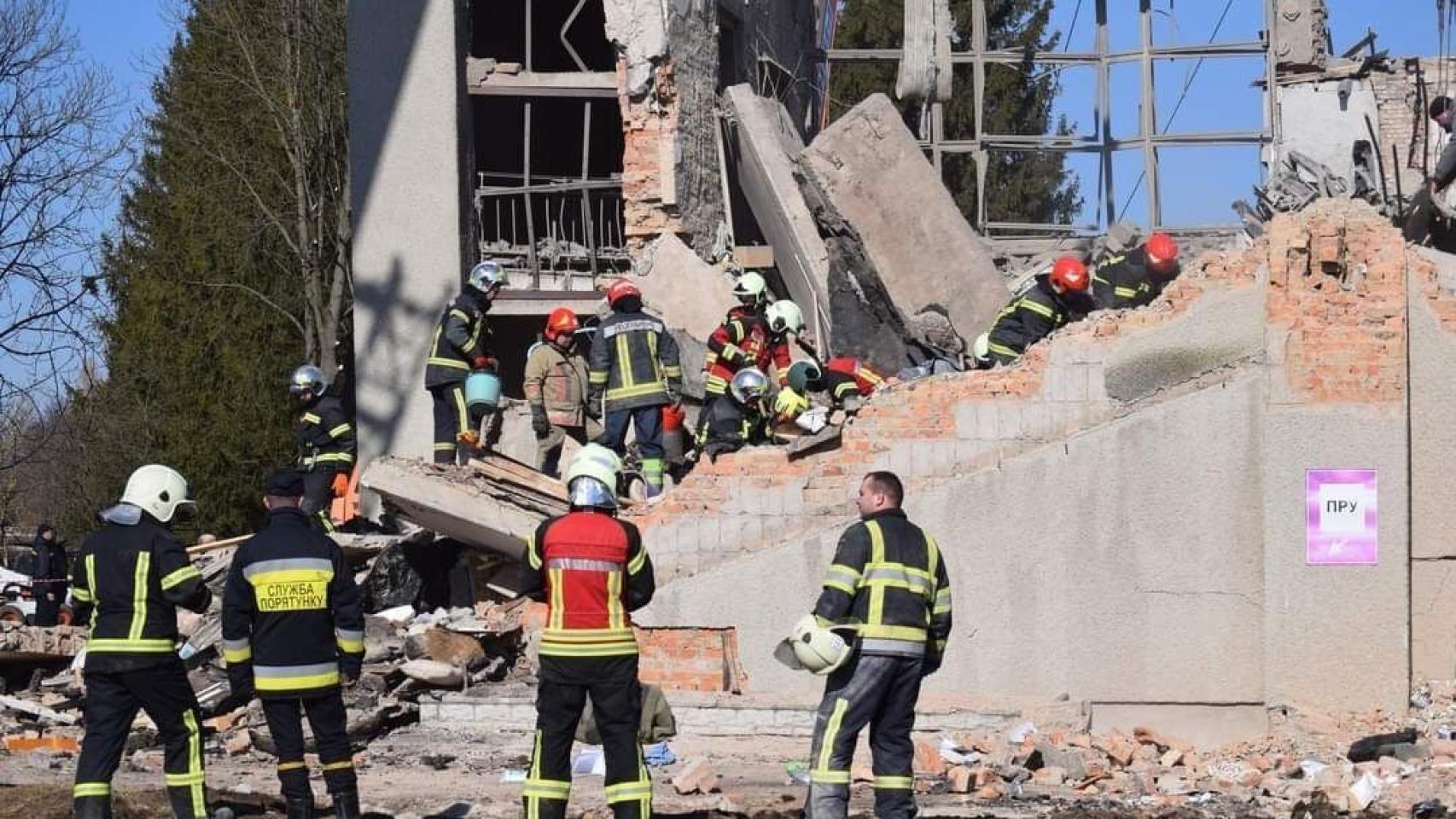 Ataque en una torre en Ucrania.