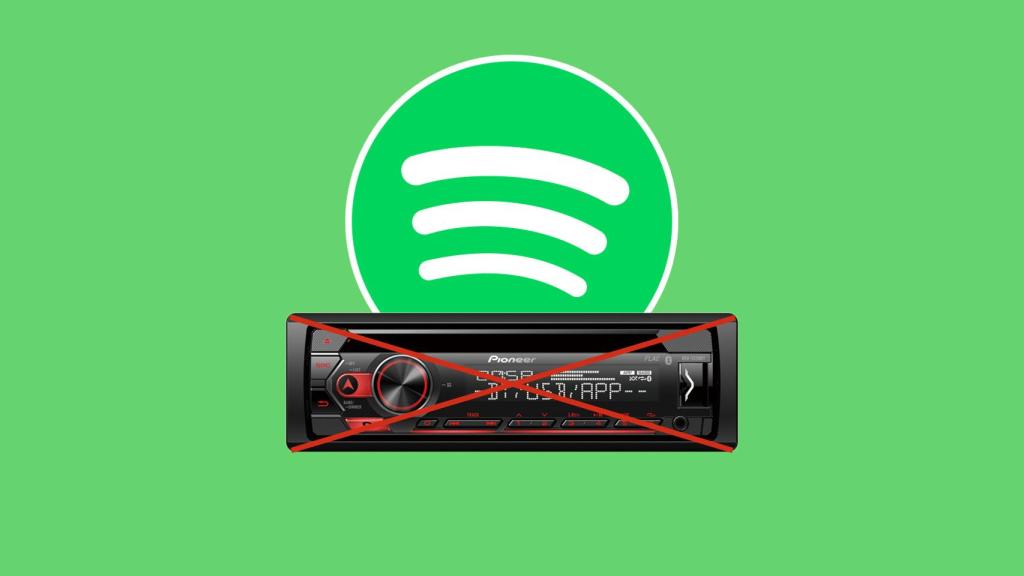 Spotify y un dispositivo Pioneer.
