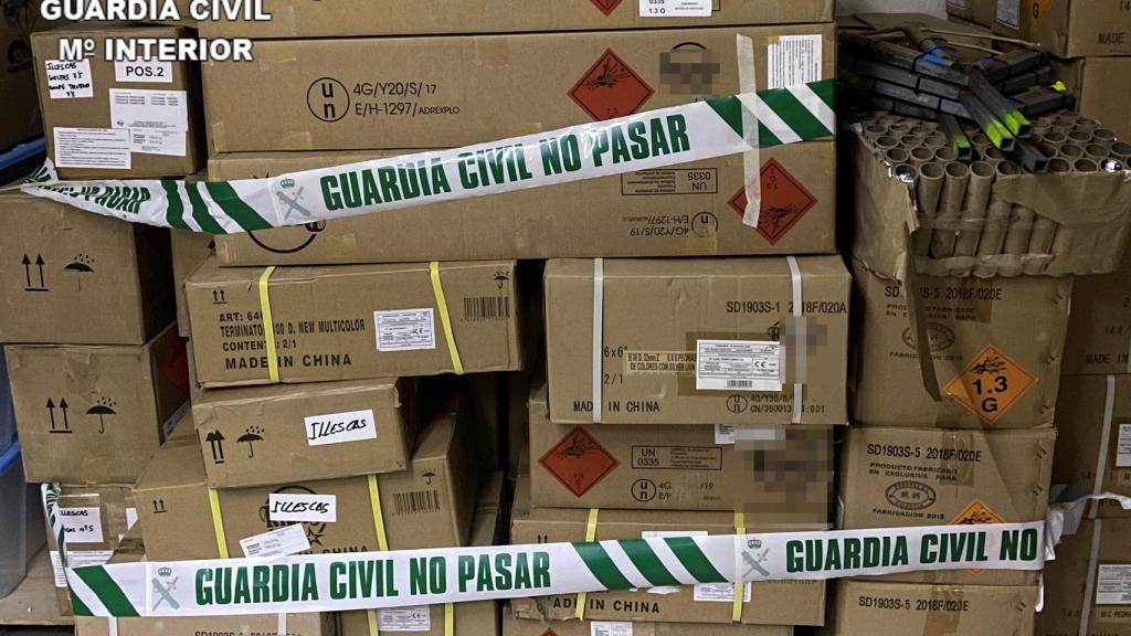 Carga pirotécnica que contenía la furgoneta.
