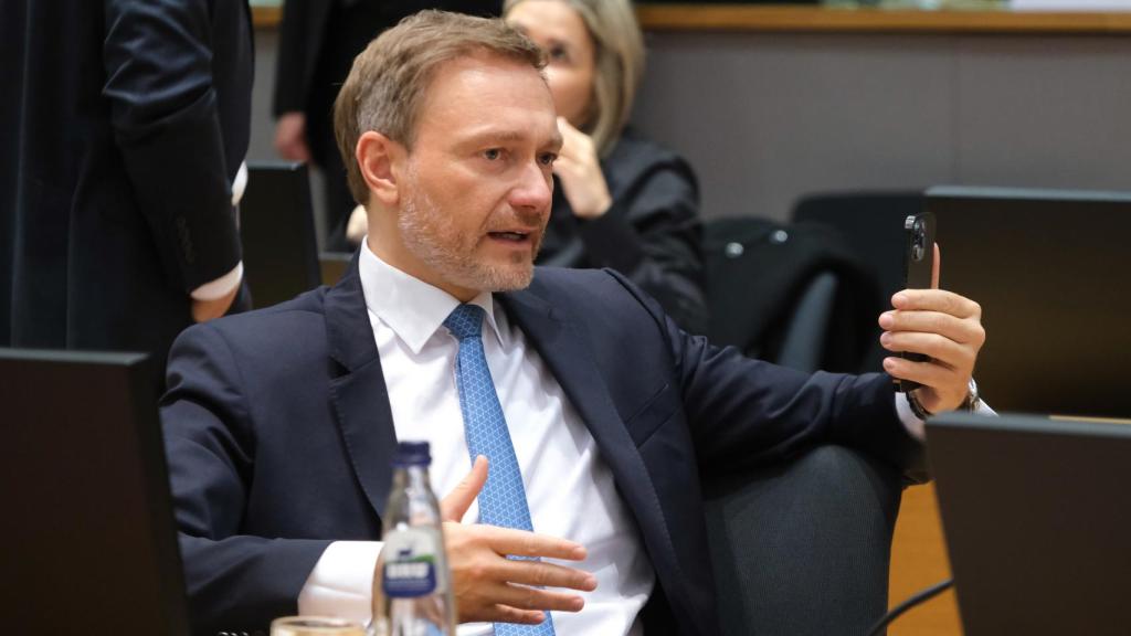 El ministro alemán de Finanzas, Christian Lindner, durante el Ecofin de este martes