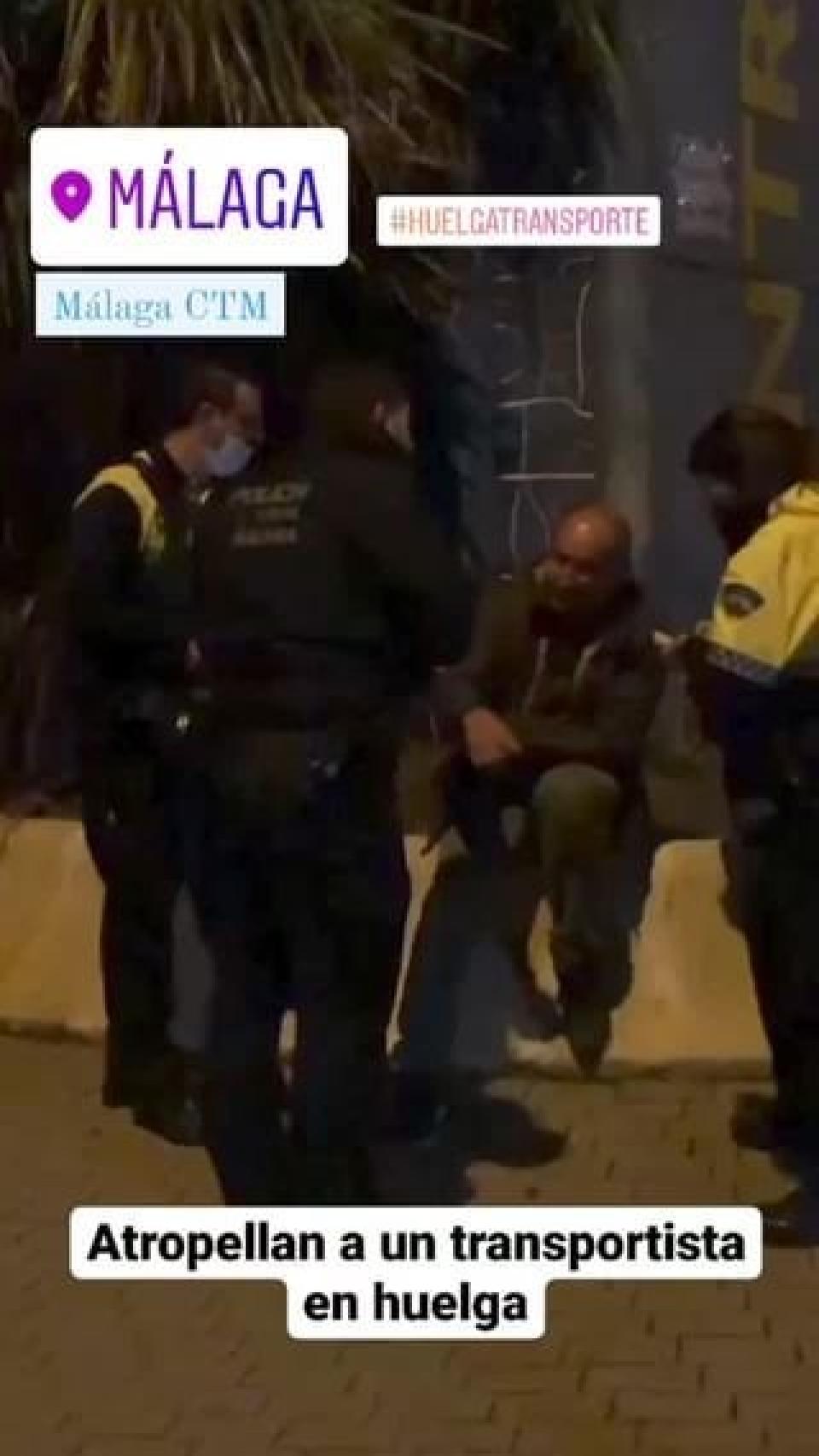 Imagen de SocialDrive durante la huelga de transporte en Málaga.