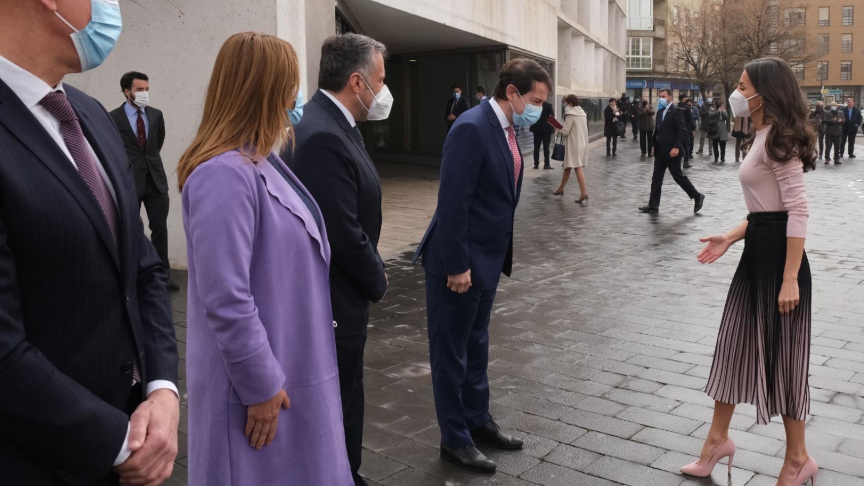 Mañueco con la reina Letizia