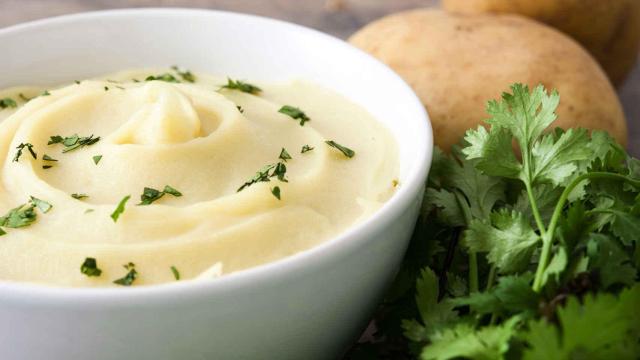 Puré de patata con perejil.